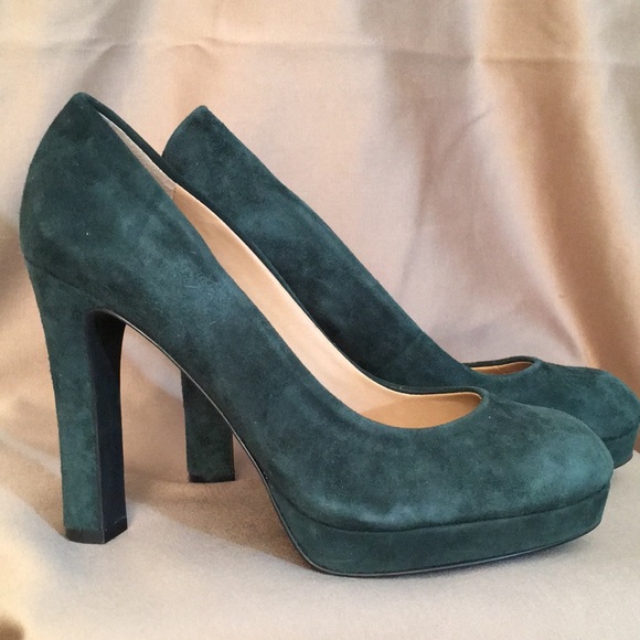5/48 Shoes - 🌹5/48 Leather, Suede Forest Green High Heels!